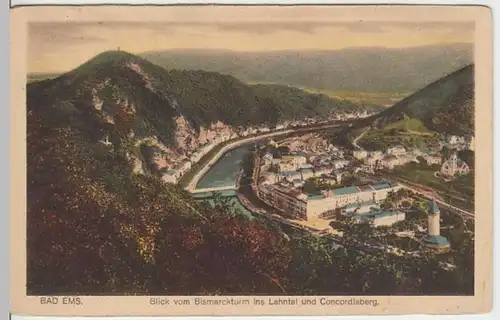 (12927) AK Bad Ems, Lahntal, Concordiaberg, vor 1945
