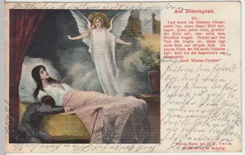 (12924) AK Liedkarte, Am Elterngrab III. 1905