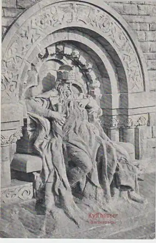 (12869) AK Steinthaleben, Kyffhäuserdenkmal, Barbarossa, vor 1945