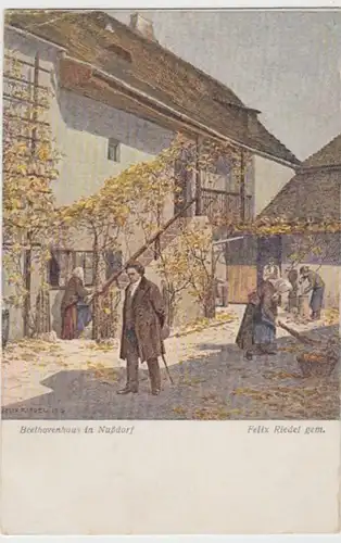 (12862) Künstler AK Felix Riedel, Beethoven in Nußdorf, vor 1945