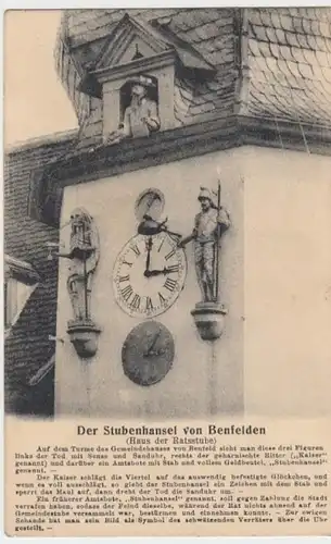 (12844) AK Benfeld, Rathaus, Uhrturm, Stubenhansel 1913