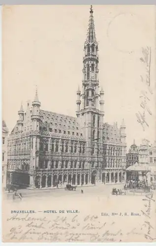 (12831) AK Brüssel, Bruxelles, Rathaus 1905