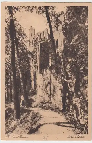 (12826) AK Baden-Baden, Altes Schloss 1929