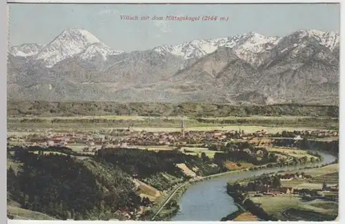 (12821) AK Villach, Kärnten, Panorama, Mittagskogel 1908