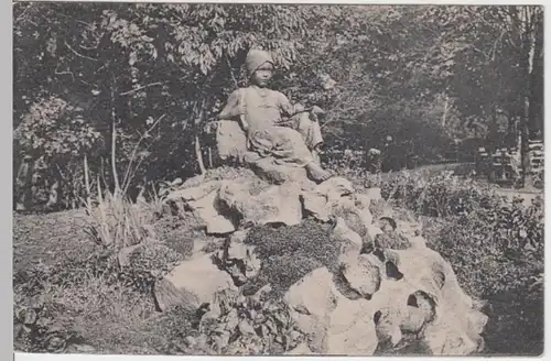 (12817) AK Karlsruhe, Skulptur im Stadtgarten 1910