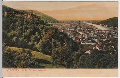 (12814) AK Heidelberg, Stadtansicht, Schloss 1906