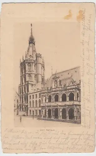 (12810) AK Köln, Rathaus 1905