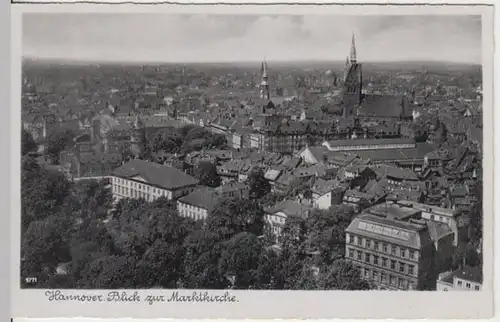 (12776) AK Hannover, Panorama, Marktkirche 1940