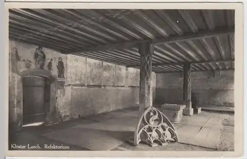 (12768) Foto AK Lorch, Rhein, Kloster, Refektorium 1940