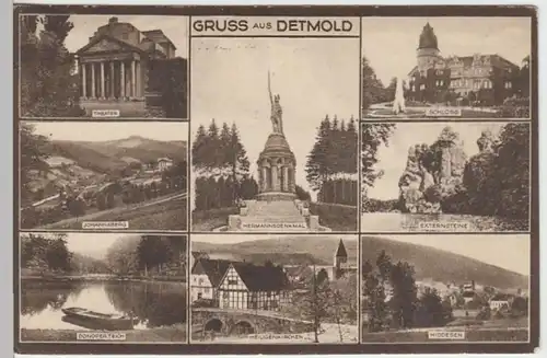 (12718) AK Gruß aus Detmold, Mehrbildkarte 1930