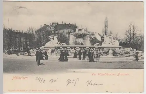 (12717) AK München, Wittelsbacher Brunnen 1901