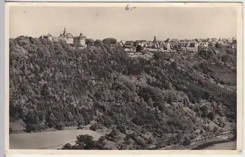 (12607) Foto AK Langenburg, Panorama 1956
