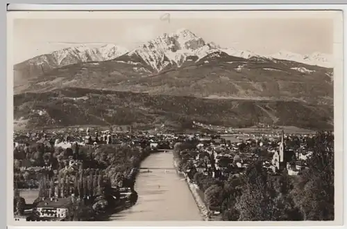 (12583) Foto AK Innsbruck, Panorama, Nockspitze 1938