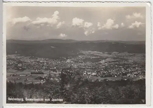 (12582) Foto AK Reichenberg, Böhmen, Panorama 1938