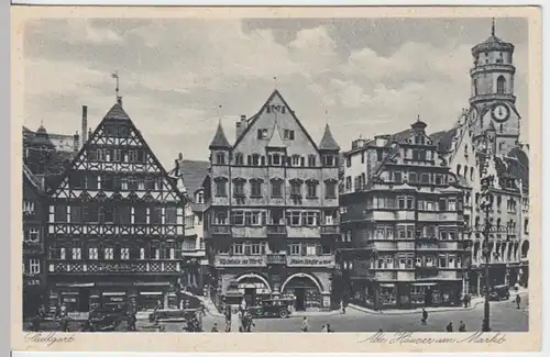 (12537) AK Stuttgart, Markt, vor 1945