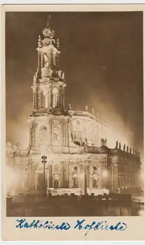 (12505) Foto AK Dresden, Kath. Hofkirche 1955