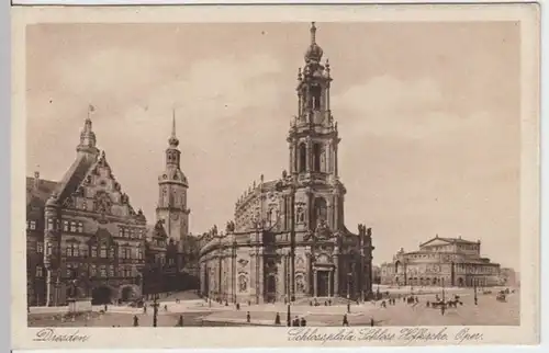 (12503) AK Dresden, Schloss, Kath. Hofkirche, Oper 1929