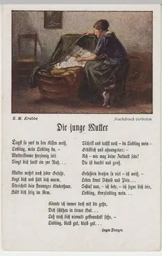 (12492) AK Dichtung, Eugen Stangen, Die junge Mutter, vor 1945