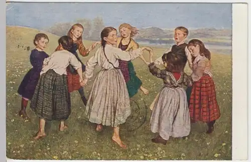 (12454) Künstler AK Hans Thoma, Kinderreigen 1930