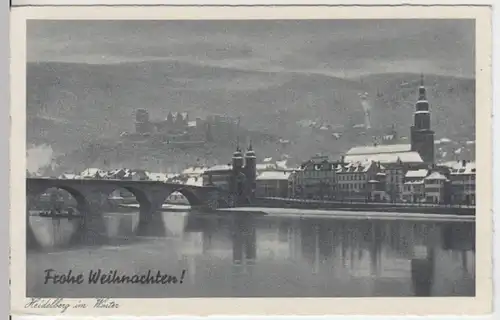 (12407) AK Heidelberg, Schloss, alte Brücke, vor 1945