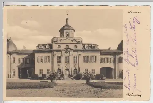 (12401) Foto AK Weimar, Th., Schloss Belvedere 1933