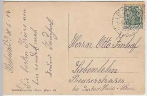 (12394) AK Hochwald, Zittauer Gebirge, Baude, Aussichtsturm 1914