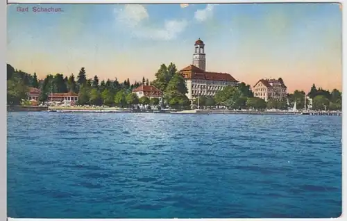 (12393) AK Lindau, Bodensee, Hotel Bad Schachen, Feldpost 1942