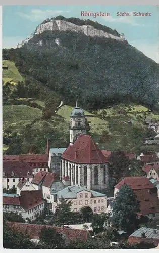 (12365) AK Königstein, Sächs. Schweiz, Stadt, Festung, vor 1945