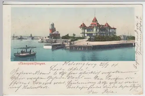 (12353) AK Helsingborg, Hamnpaviljongen 1901