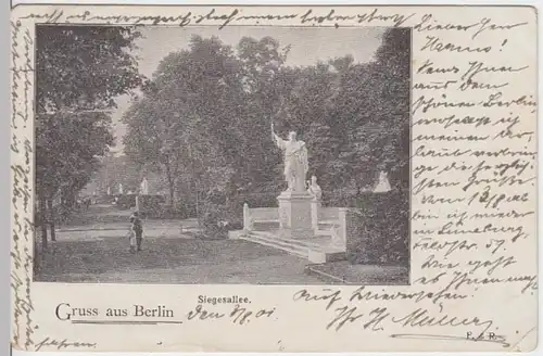 (12345) AK Gruß aus Berlin, Siegesallee 1901