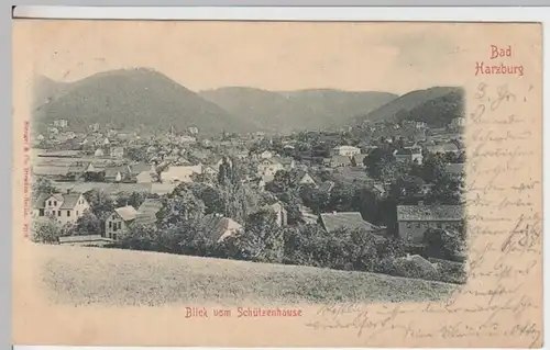 (12344) AK Bad Harzburg, Blick vom Schützenhause 1901