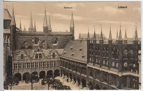 (12330) AK Lübeck, Rathaus, vor 1945