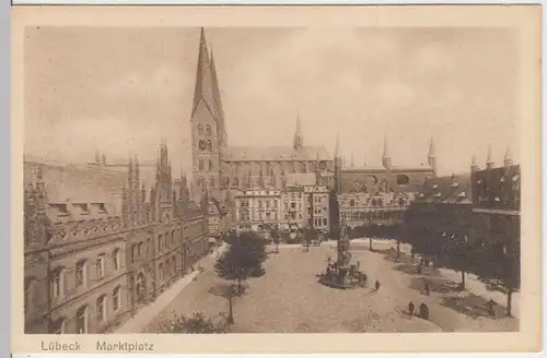 (12328) AK Lübeck, Marktplatz, vor 1945