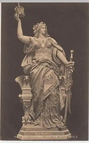 (12161) AK Rüdesheim am Rhein, Nationaldenkmal, Germania, vor 1945