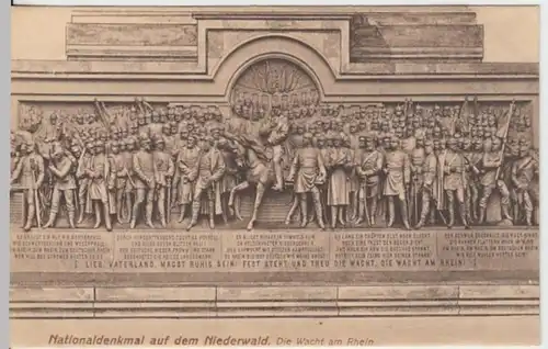 (12159) AK Rüdesheim a. Rhein, Nationaldenkmal, Wacht a. Rhein, vor 1945