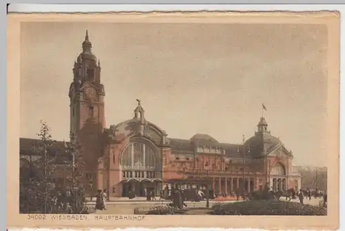 (12155) AK Wiesbaden, Hauptbahnhof, vor 1945