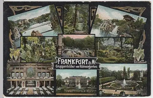(12124) AK Frankfurt am Main, Palmengarten, Mehrbildkarte 1910