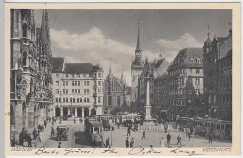 (12121) AK München, Marienplatz 1943