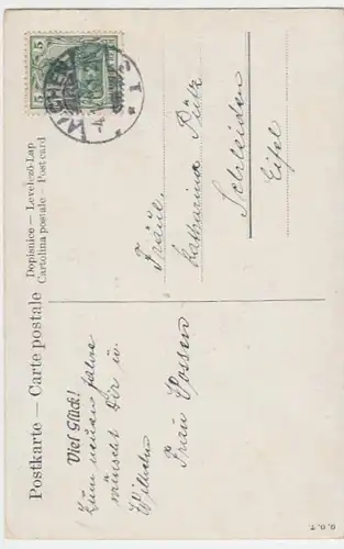 (12105) Künstler AK Viel Glück! Mädchen mit Brief und Rosen 1911