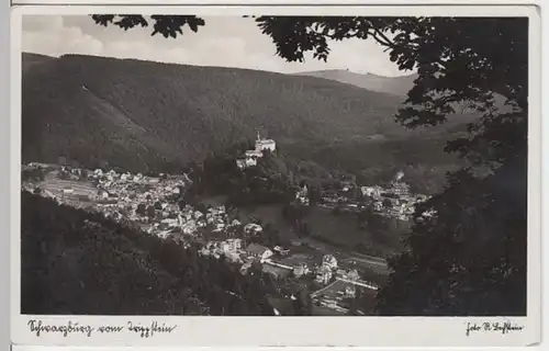 (12091) Foto AK Schwarzburg, Blick vom Trippstein, vor 1945