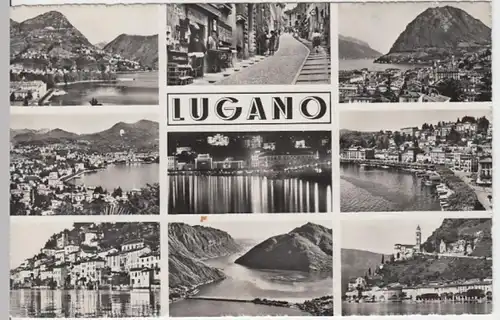 (12084) Foto AK Lugano, Mehrbildkarte