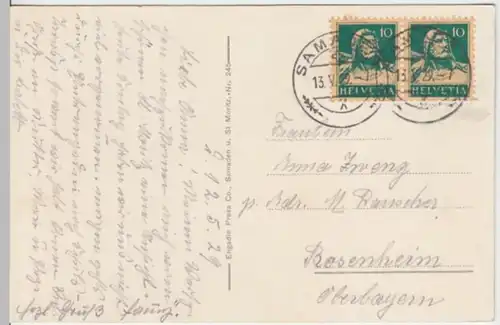 (12033) AK St. Moritz, Bad, Dorf, Panorama 1929