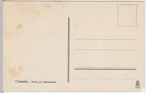 (12015) AK Chemnitz, Schlossteich, vor 1945