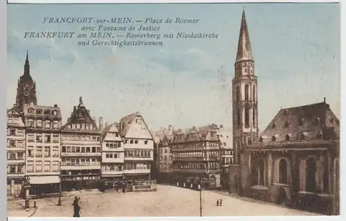 (11977) AK Frankfurt am Main, Nikolaikirche, vor 1945