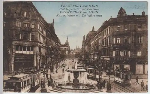(11974) AK Frankfurt am Main, Kaiserstr., Springbrunnen 1929