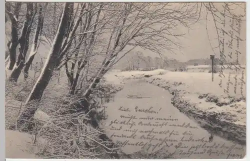 (11956) AK Lüneburger Heide, Heidelandschaft, Fluss 1903