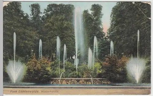 (11926) AK Niederwiesa, Park Lichtenwalde, Wasserkünste 1908