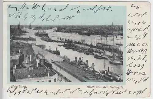 (11919) AK Hamburg, Blick von der Seewarte 1904