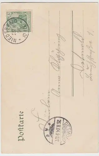 (11910) AK Rüdesheim am Rhein, Nationaldenkmal, Germania 1904