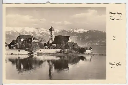 (11902) Foto AK Wasserburg, Bodensee 1957